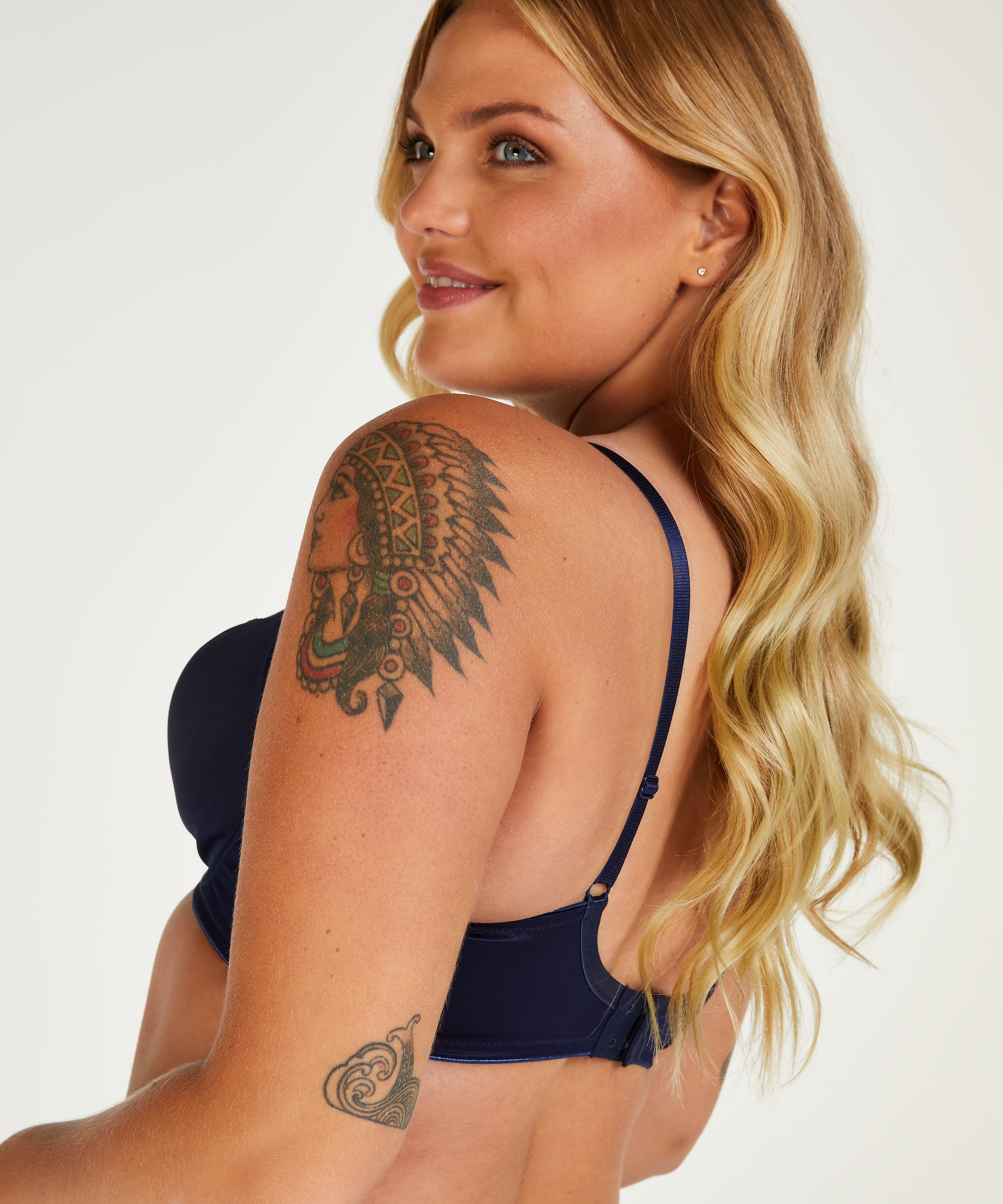 Icke-formpressad minimizer-bh med bygel Nina, Blå, main