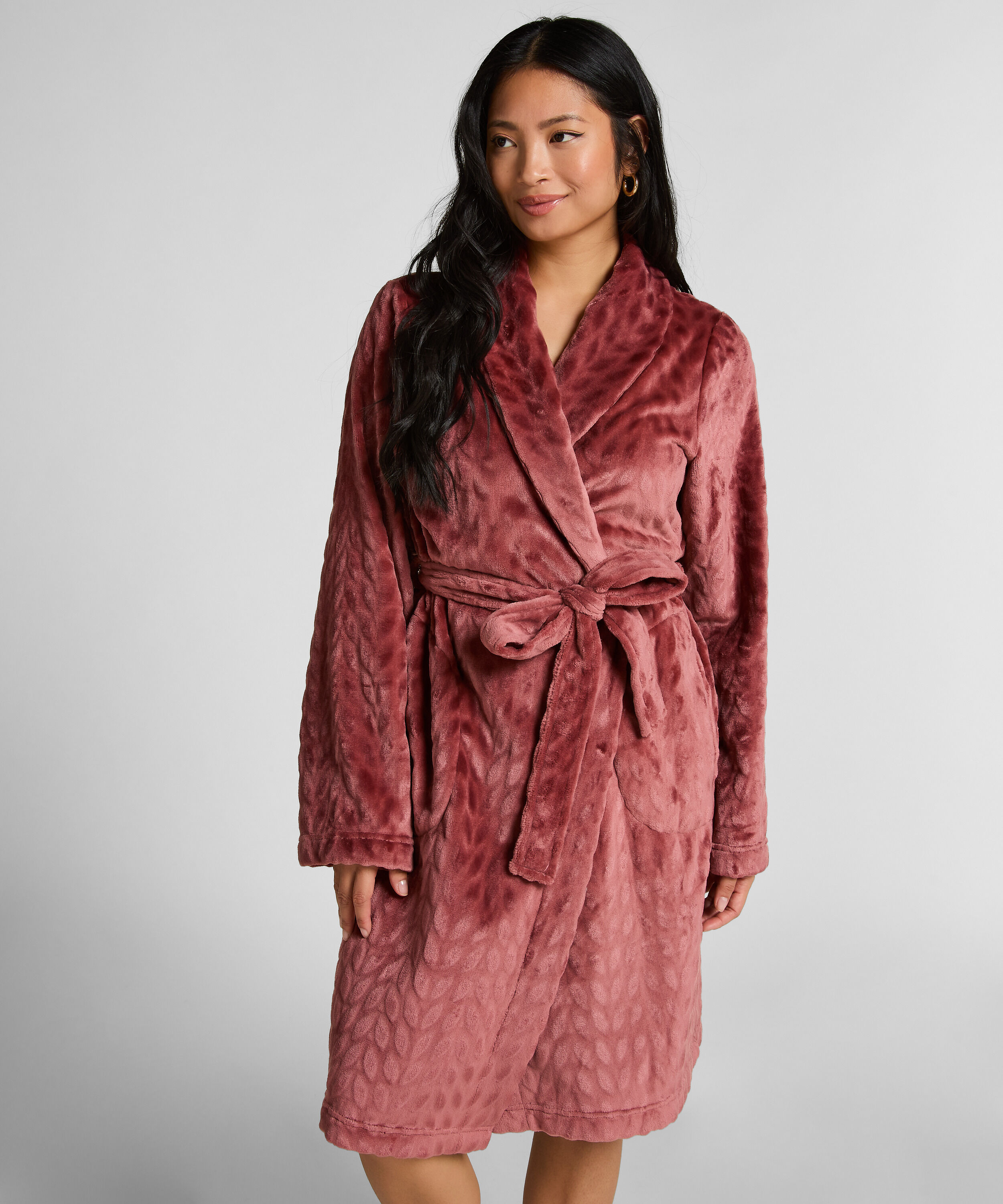 Morgonrock Fleece, Lila