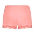 Shorts i sammet och spets, Rosa
