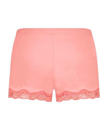 Shorts i sammet och spets, Rosa
