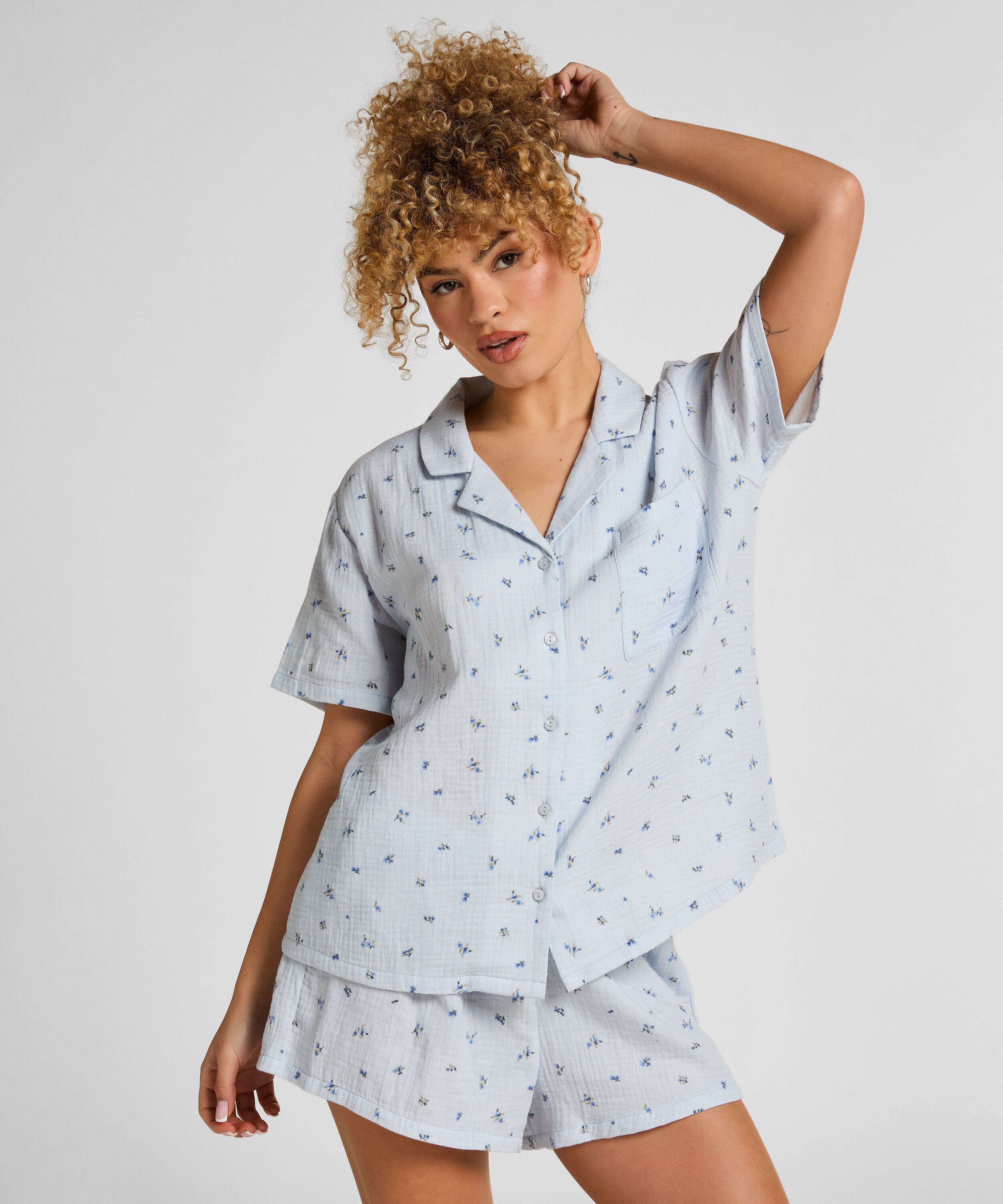 Muslin-shorts, Blå