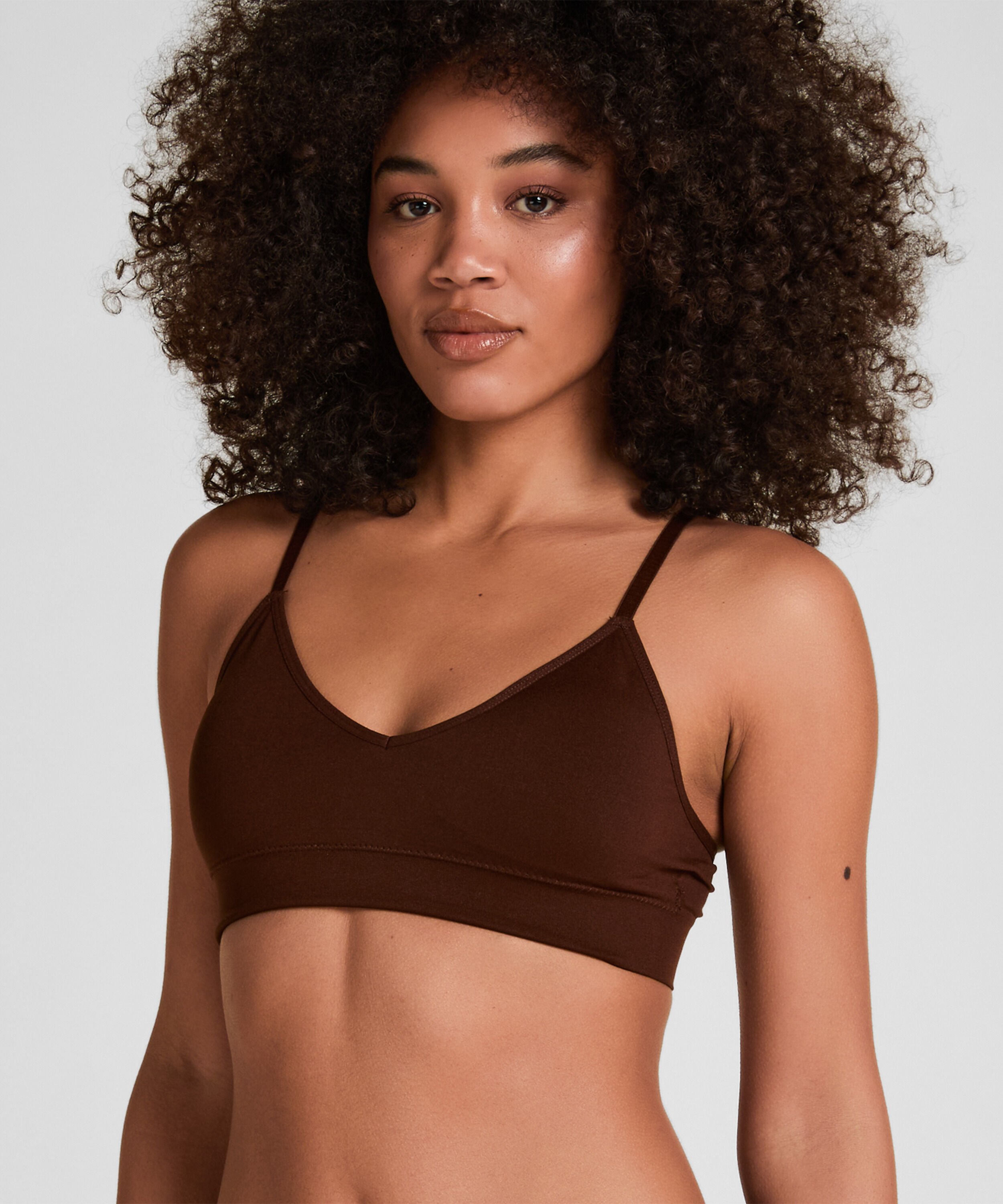 Dide triangel-bralette, Brun
