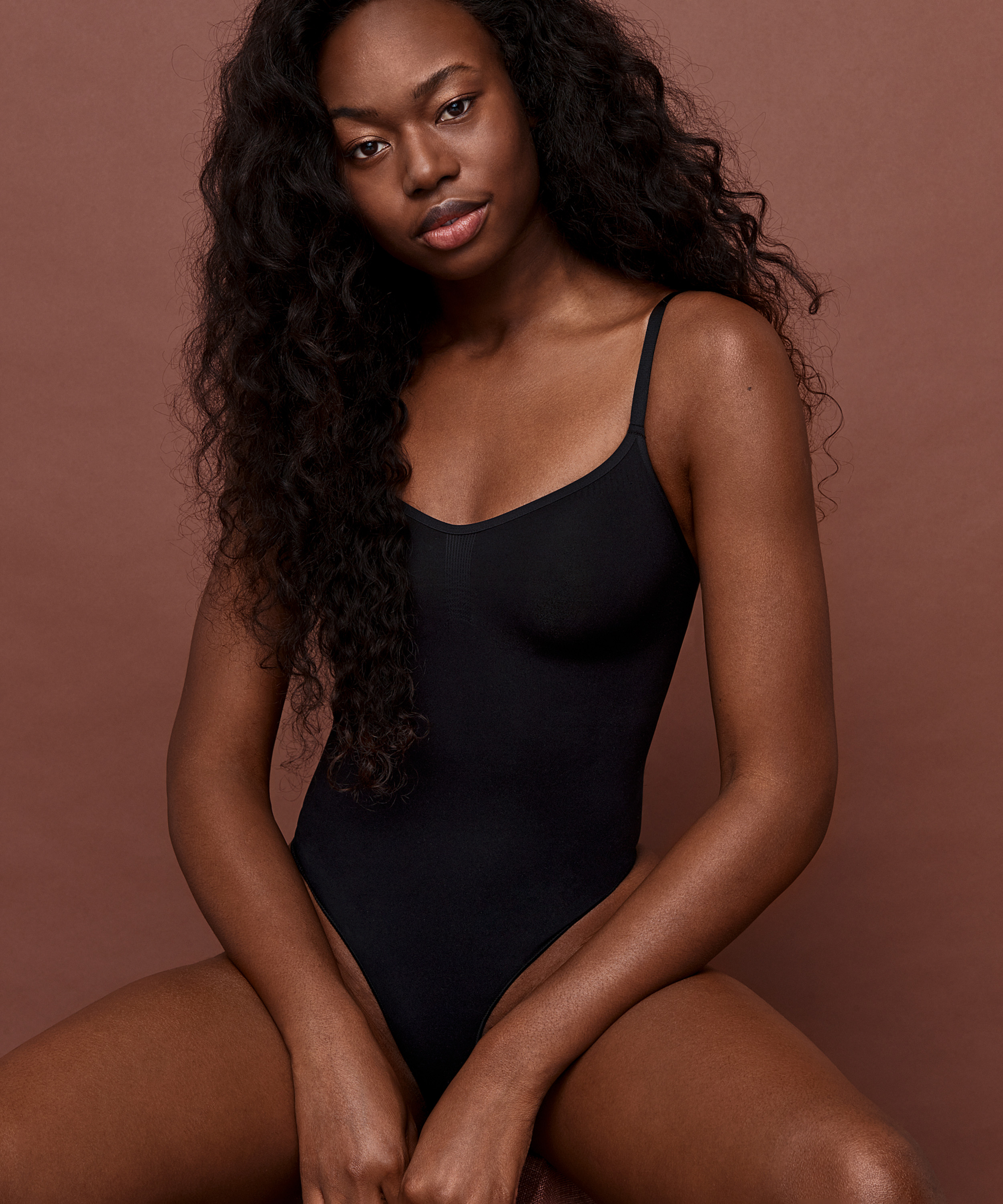 Sömlös förbättrande hög benkropp, Svart, main