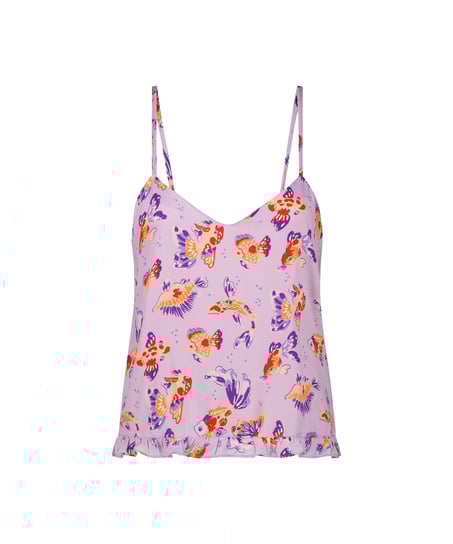 Camisole-topp i Satin, Lila