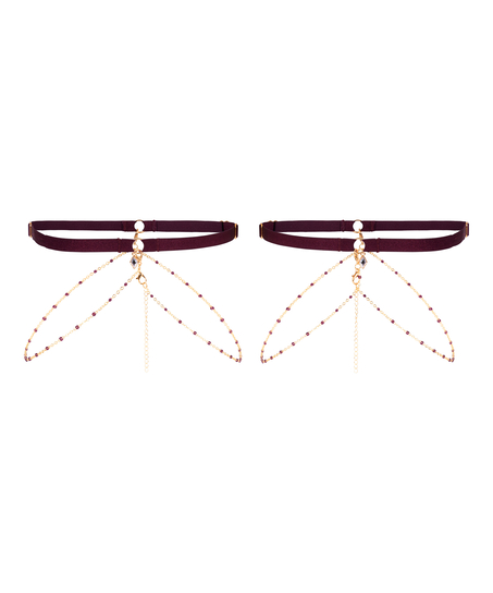 Avela strumpeband, Röd