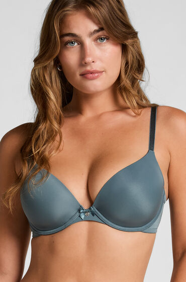 Hunkemöller Formpressad bygel-bh Plunge Blå — produktbild