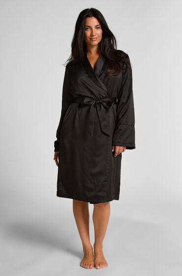 Hunkemöller Badrock av satinfleece Svart