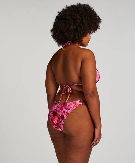 Triangelbikiniöverdel Floral, Rosa