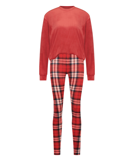 Pyjamaset med v&auml;ska, r&ouml;d