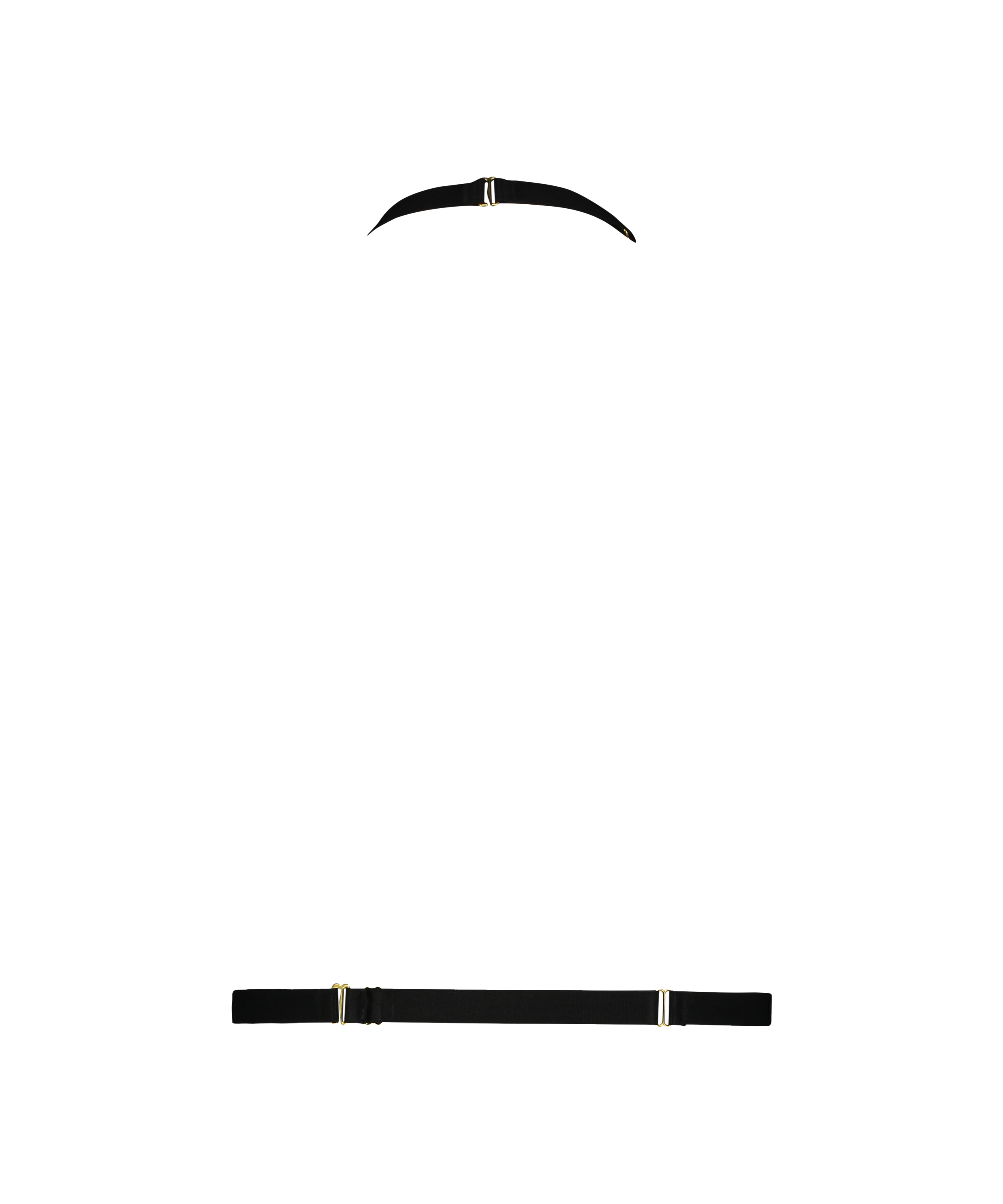 Bralette i konstläder med kedja, Svart, main