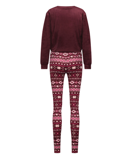 Pyjamaset med väska, röd