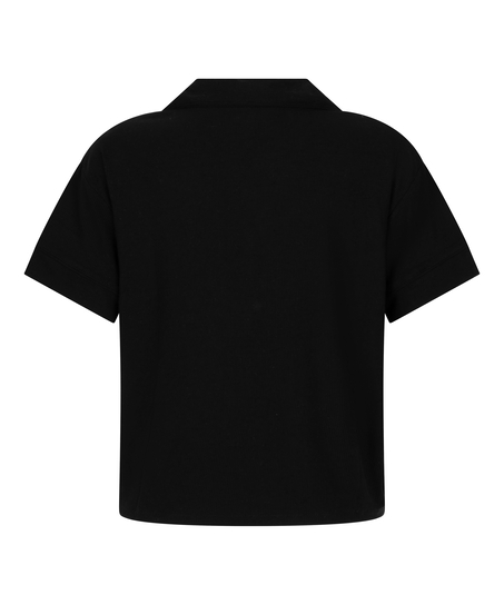 Kort&auml;rmad jerseyjacka Essential, Svart