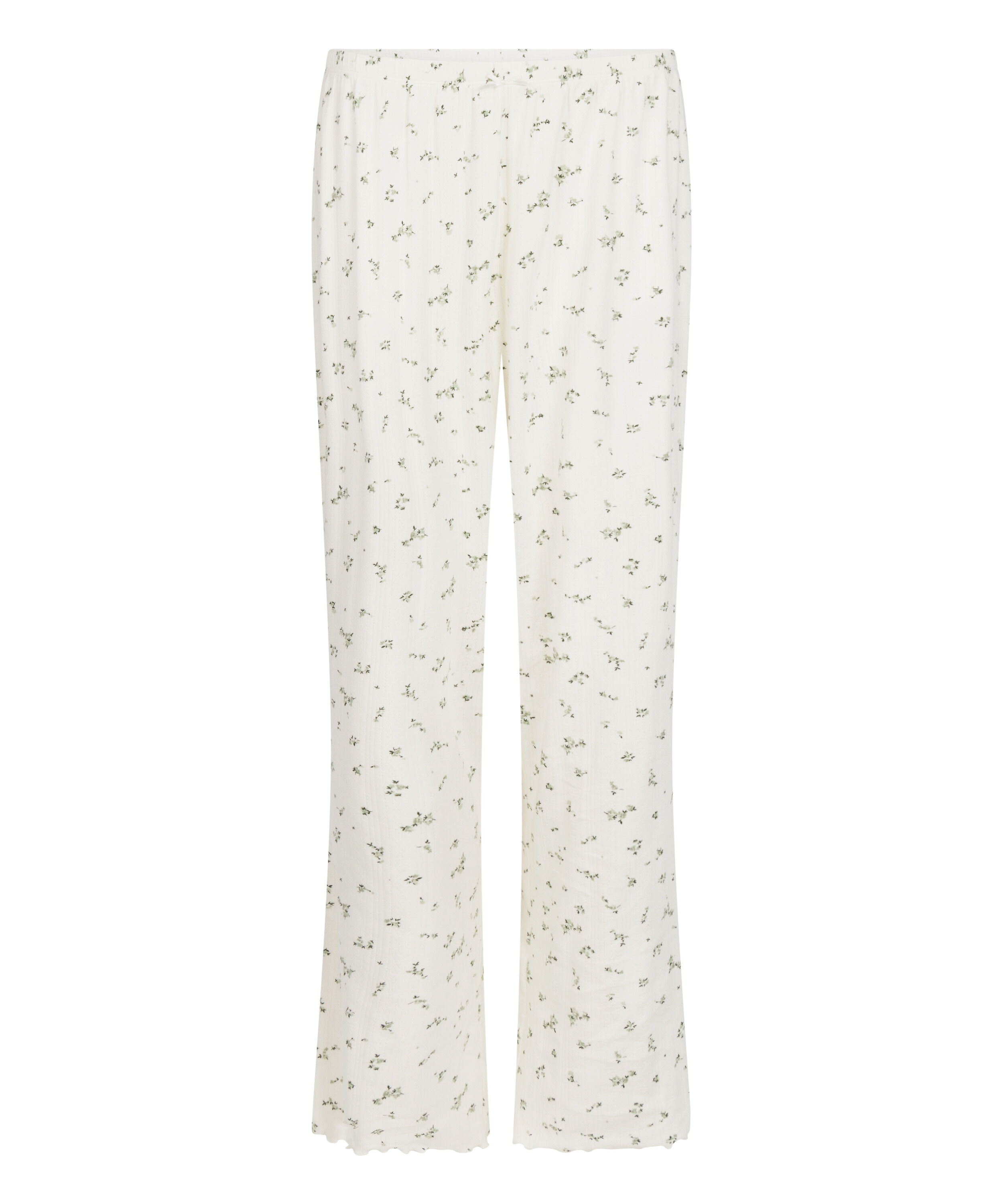 Pyjama Pant Loose Pointelle, Vit