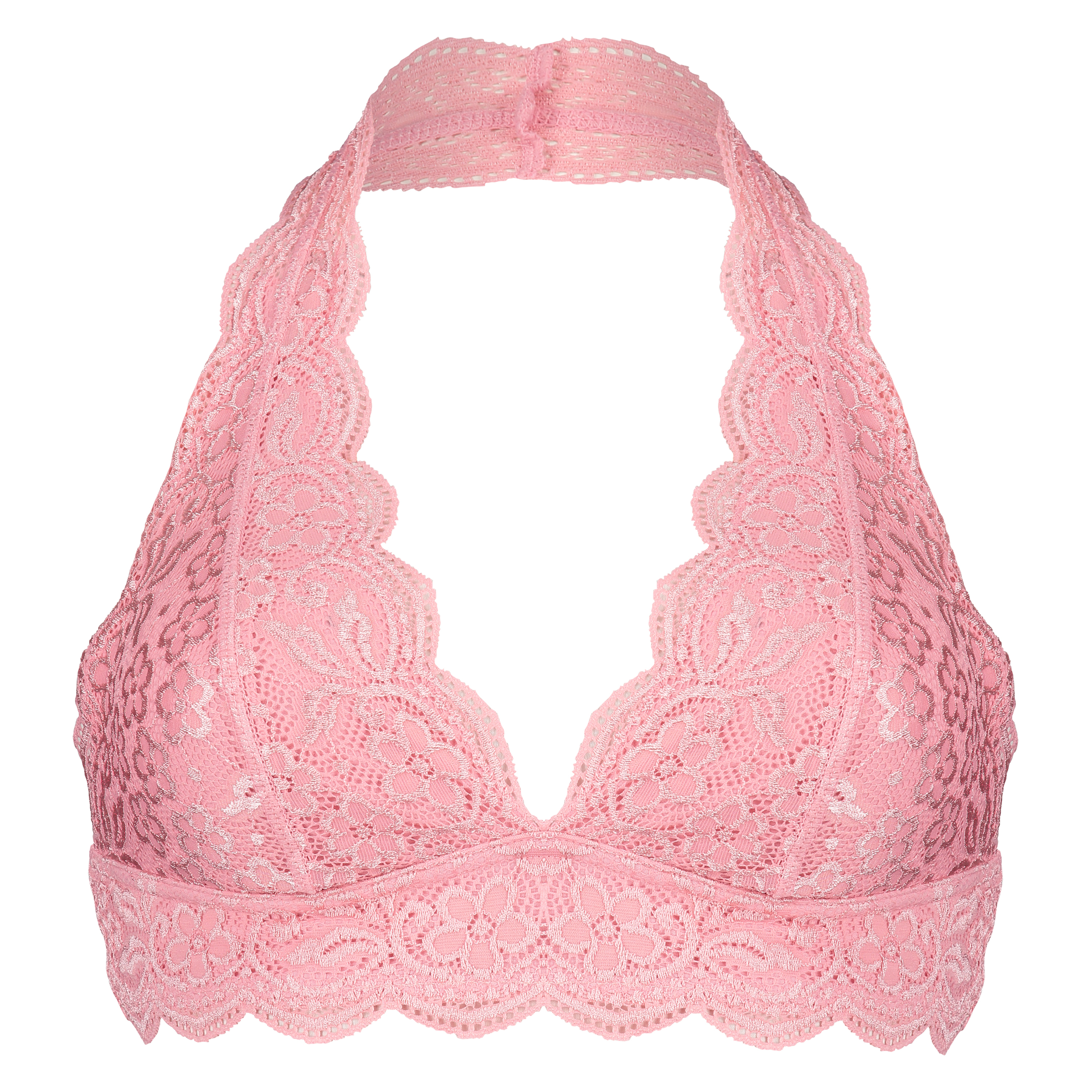Bralette Halter Lace, Rosa, main
