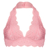Bralette Halter Lace, Rosa