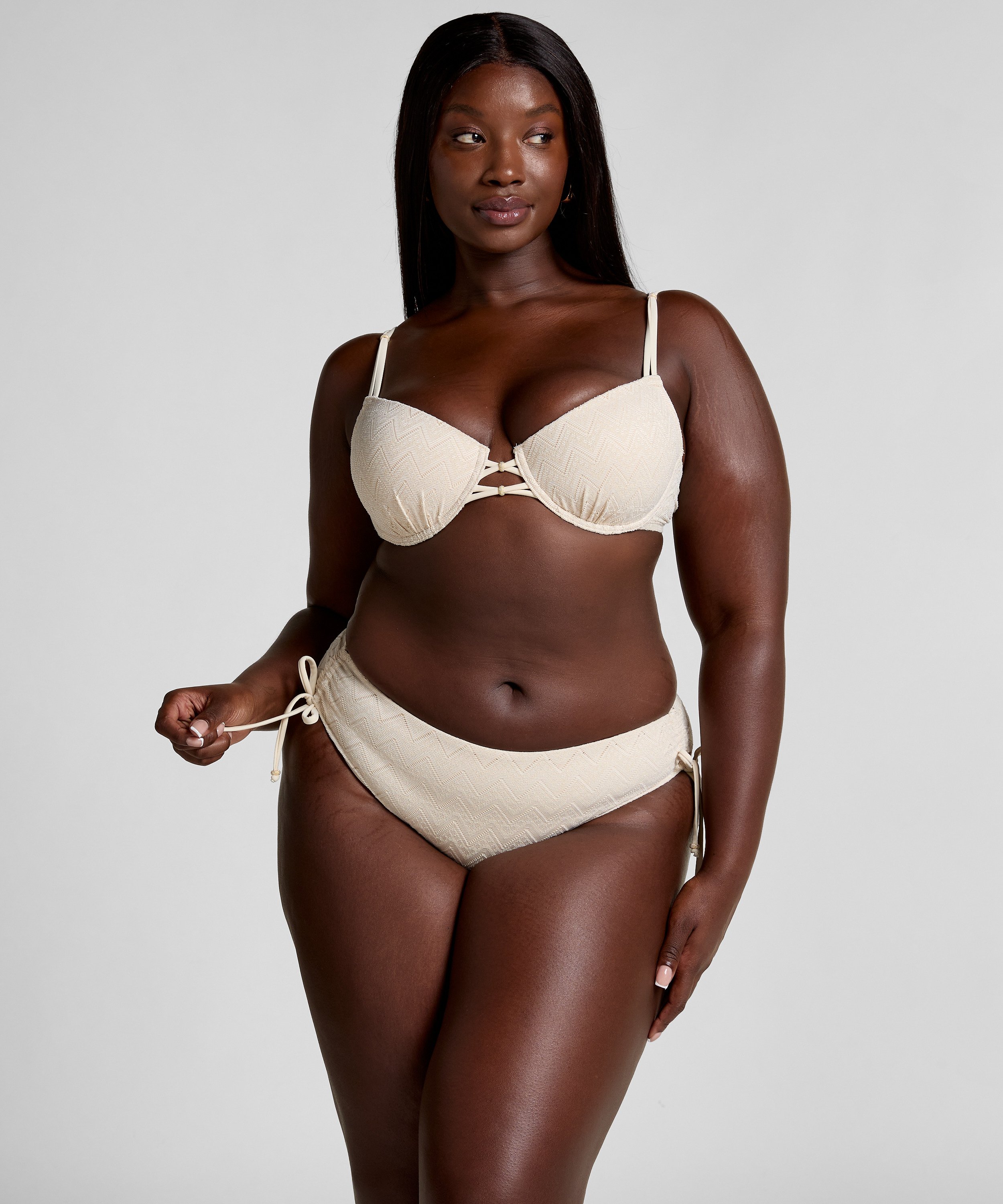 Bikininederdel Crochet, Vit, main