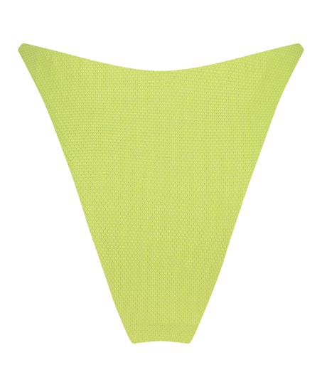 H&ouml;gt skuren bikiniunderdel i Lurex Fiji, gr&ouml;n