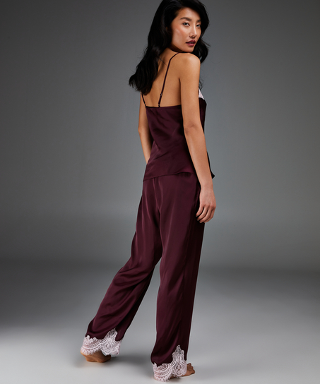 Camitopp i satin, Röd