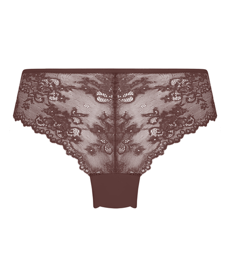 Brazilian-trosa Invisible Lace Back, Brun