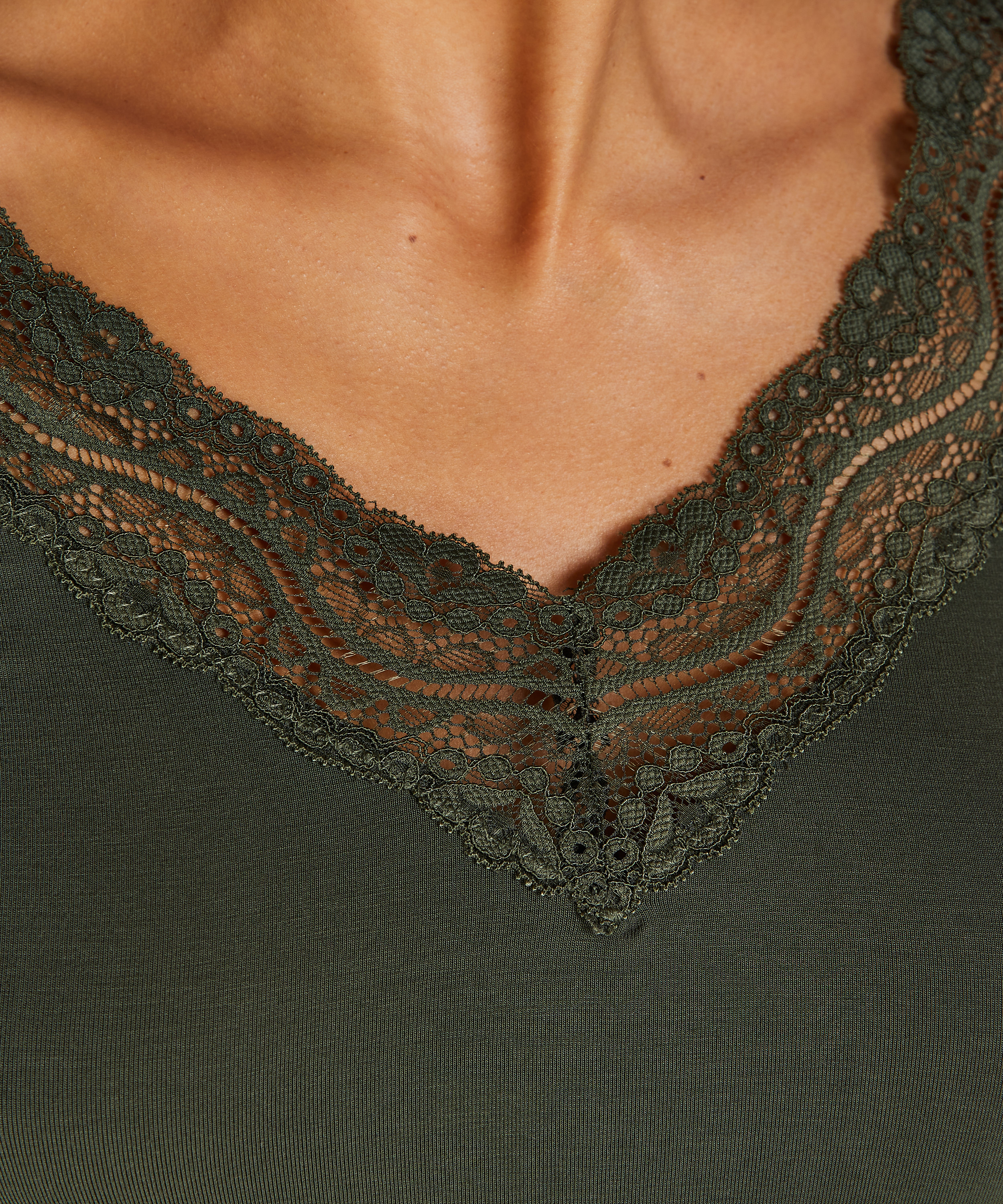 Jersey l&aring;ng&auml;rmad pyjamastopp, Gr&ouml;n, main