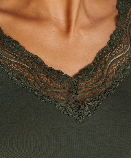 Jersey l&aring;ng&auml;rmad pyjamastopp, Gr&ouml;n