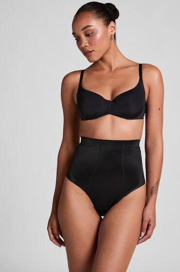 Hunkemöller Skulpterade stringtrosa scuba med hög midja Svart