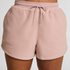 Sportiga fleece-shorts, Rosa
