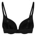 Formpressad pushup-bh med bygel i bomull, Svart
