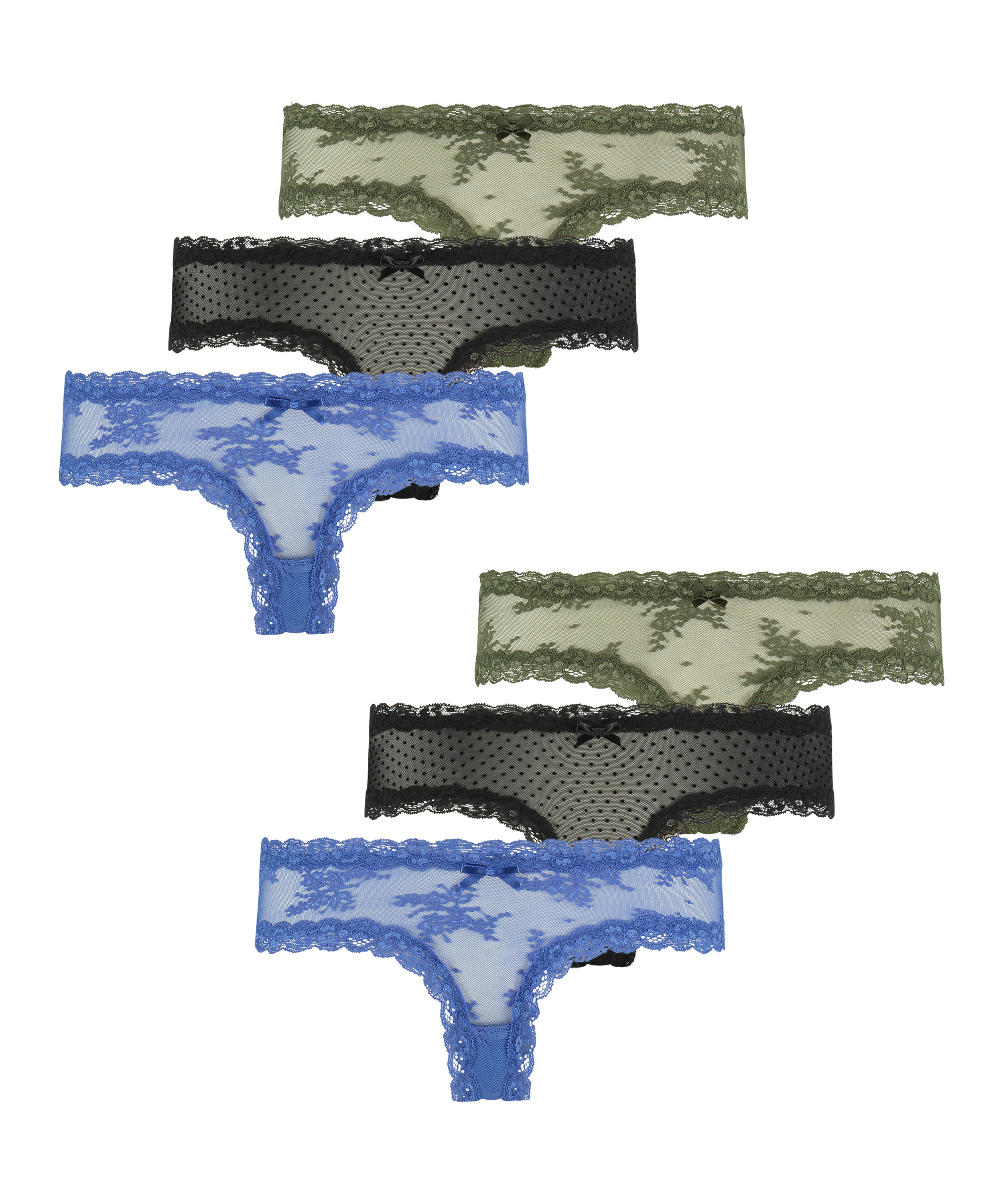 Brazilian-trosa V-shape mesh 6-pack, blå, main