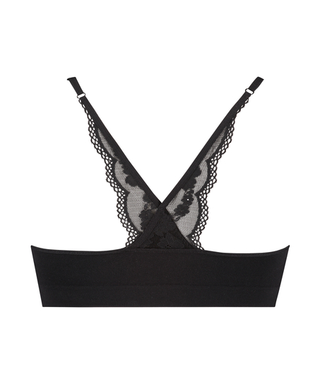Marine bralette sömlös, Svart
