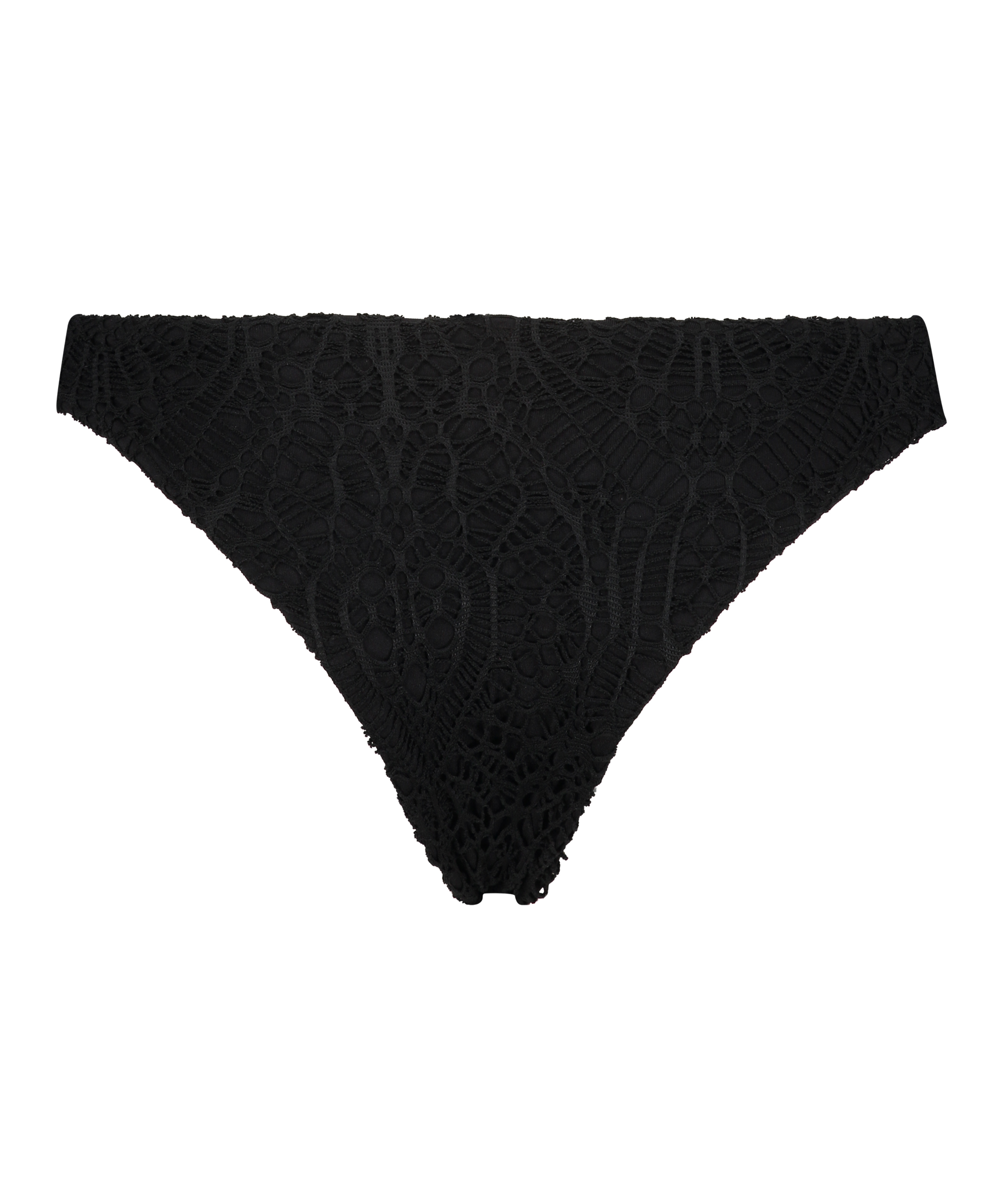 Crochet brazilian-bikiniunderdel, Svart, main