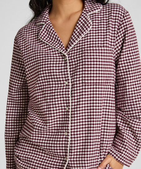 Pyjamastopp Flanel Essentials, Lila