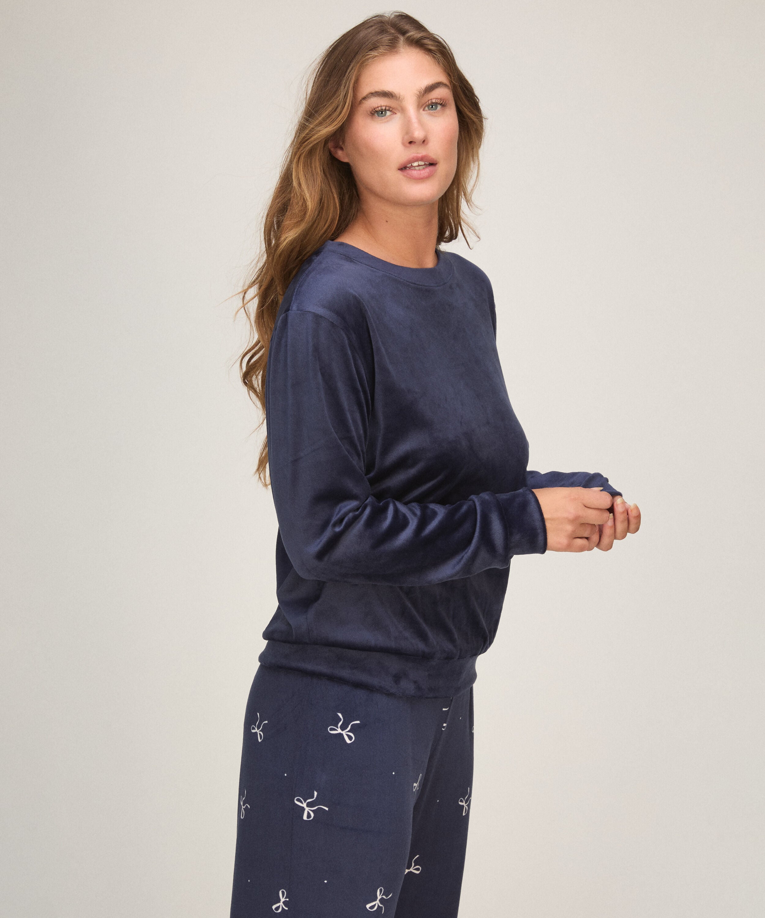 Pyjamas Set Velour, Blå