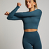 HKMX Sport cropped top Seamless, Grön