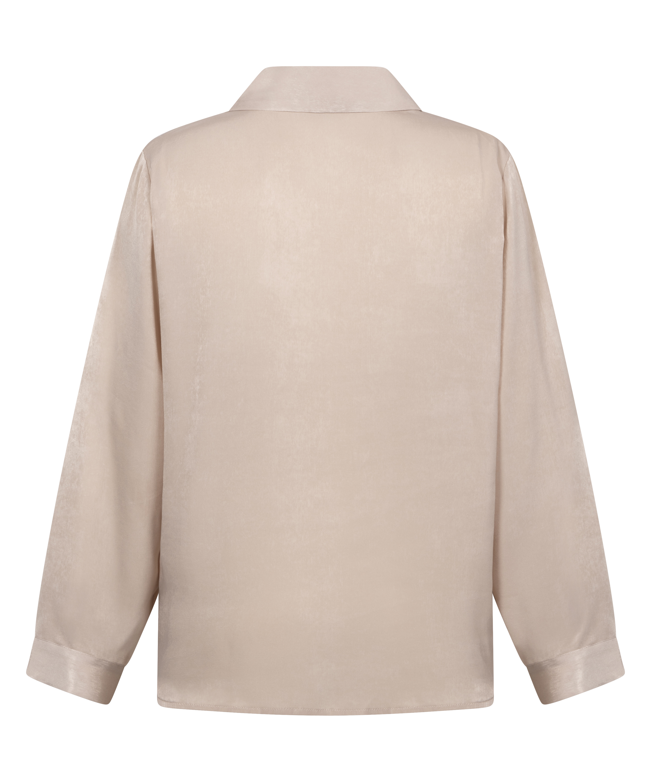 Långärmad jacka i satin, Beige, main