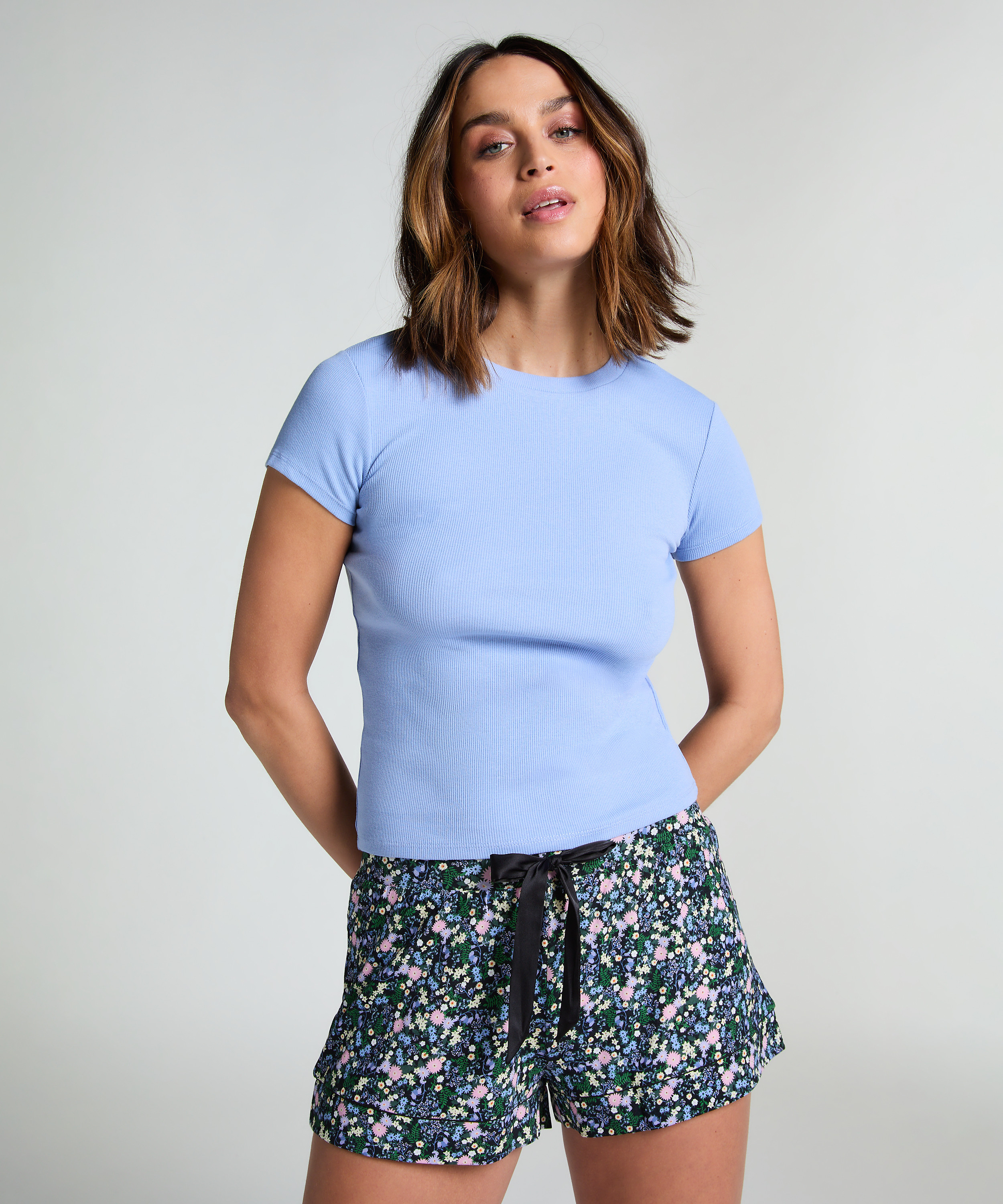 Jersey-shorts, Svart, main