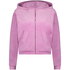 Hoodiejacka i velour, Rosa
