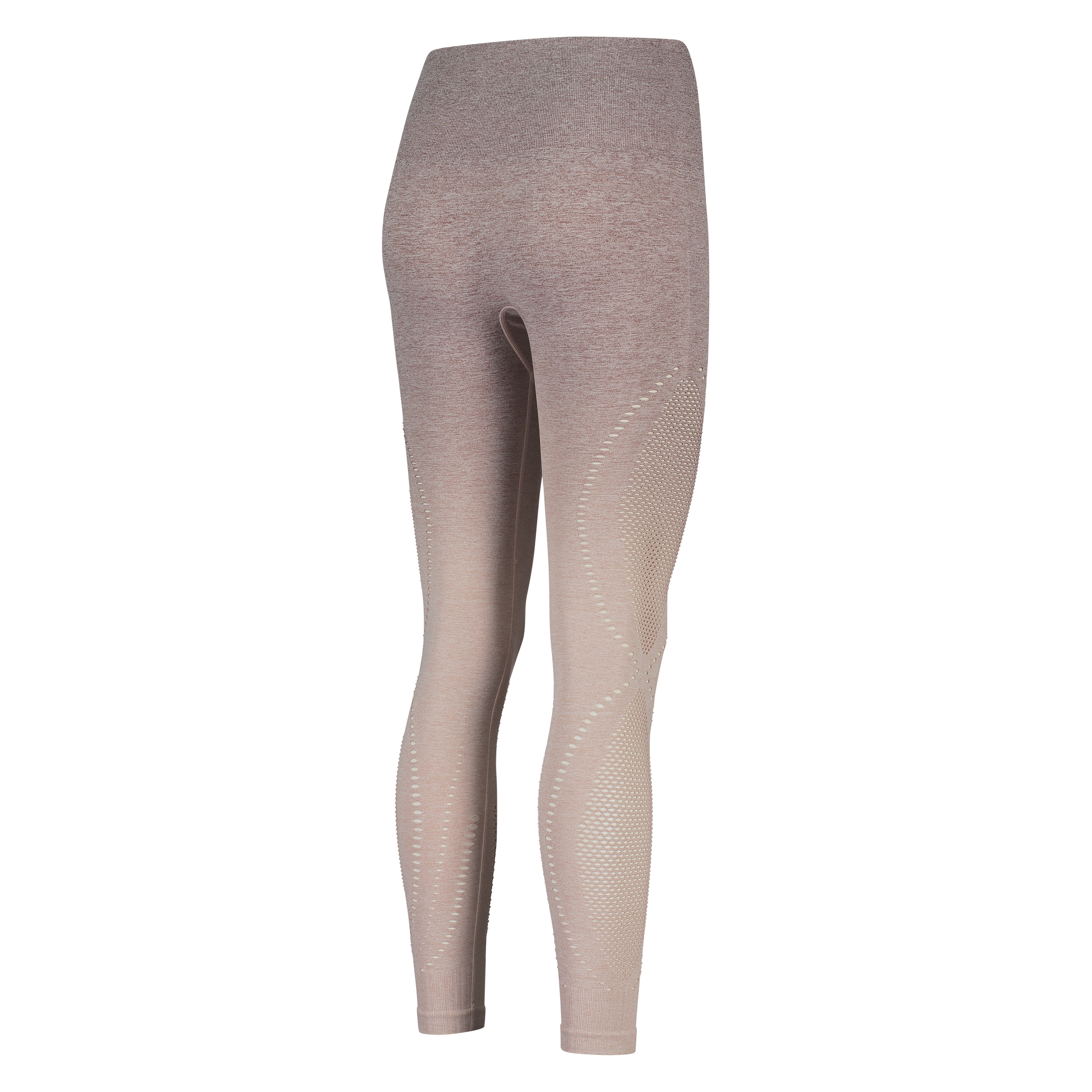 HKMX höga träningsleggings roundknit ombre, Rosa, main