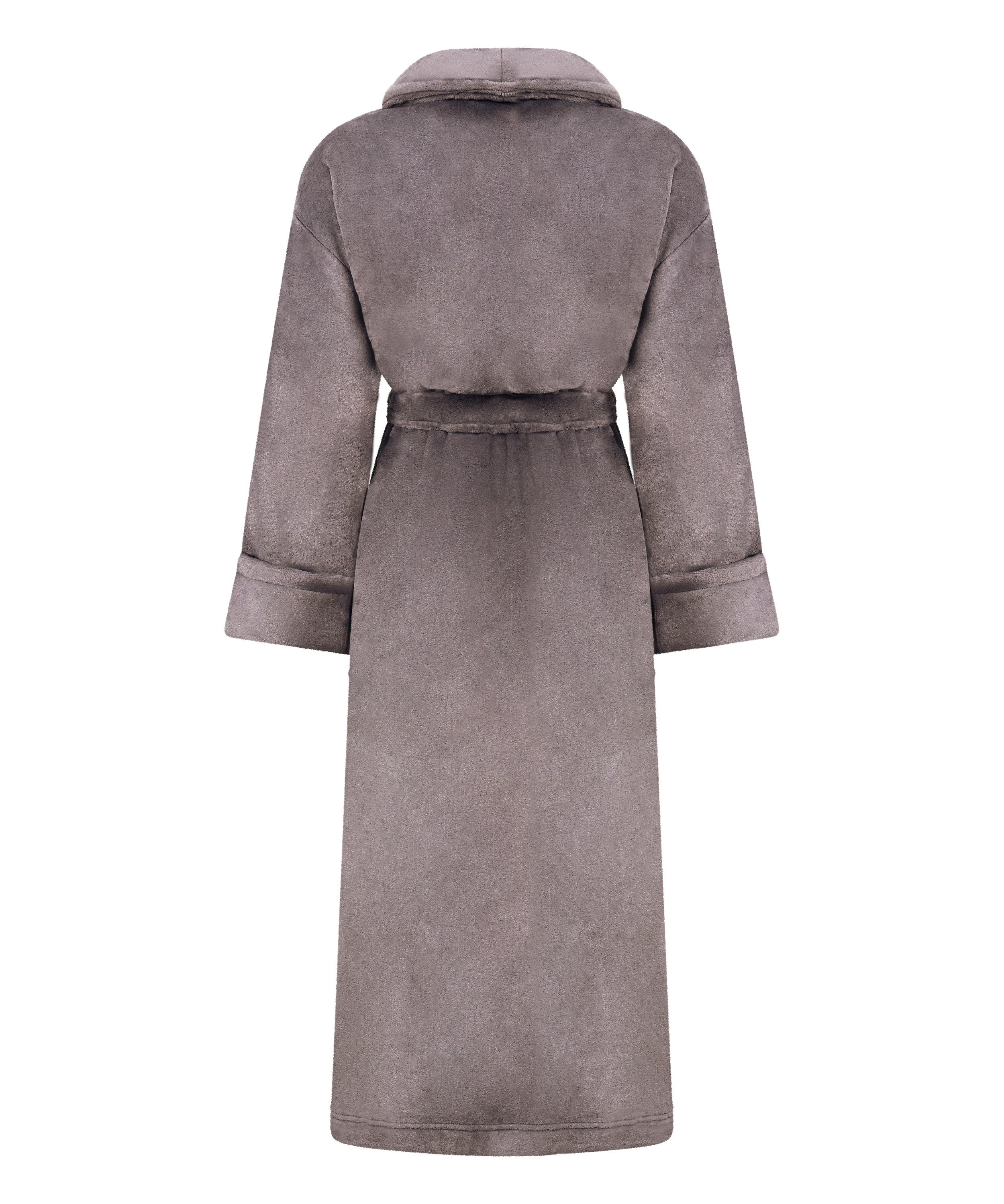 Mjuk badrock i fleece, Gr&aring;, main