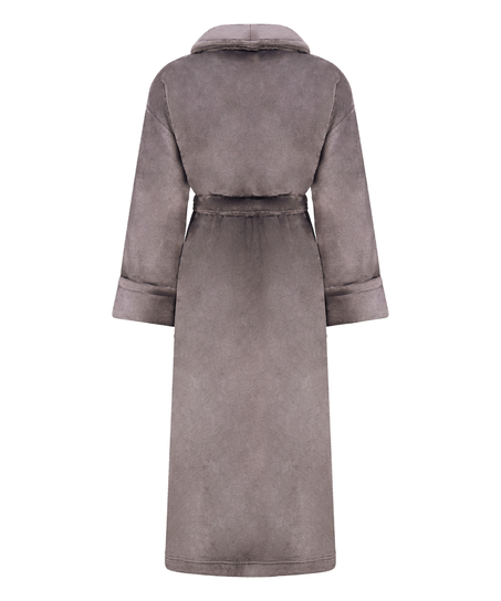 Mjuk badrock i fleece, Gr&aring;