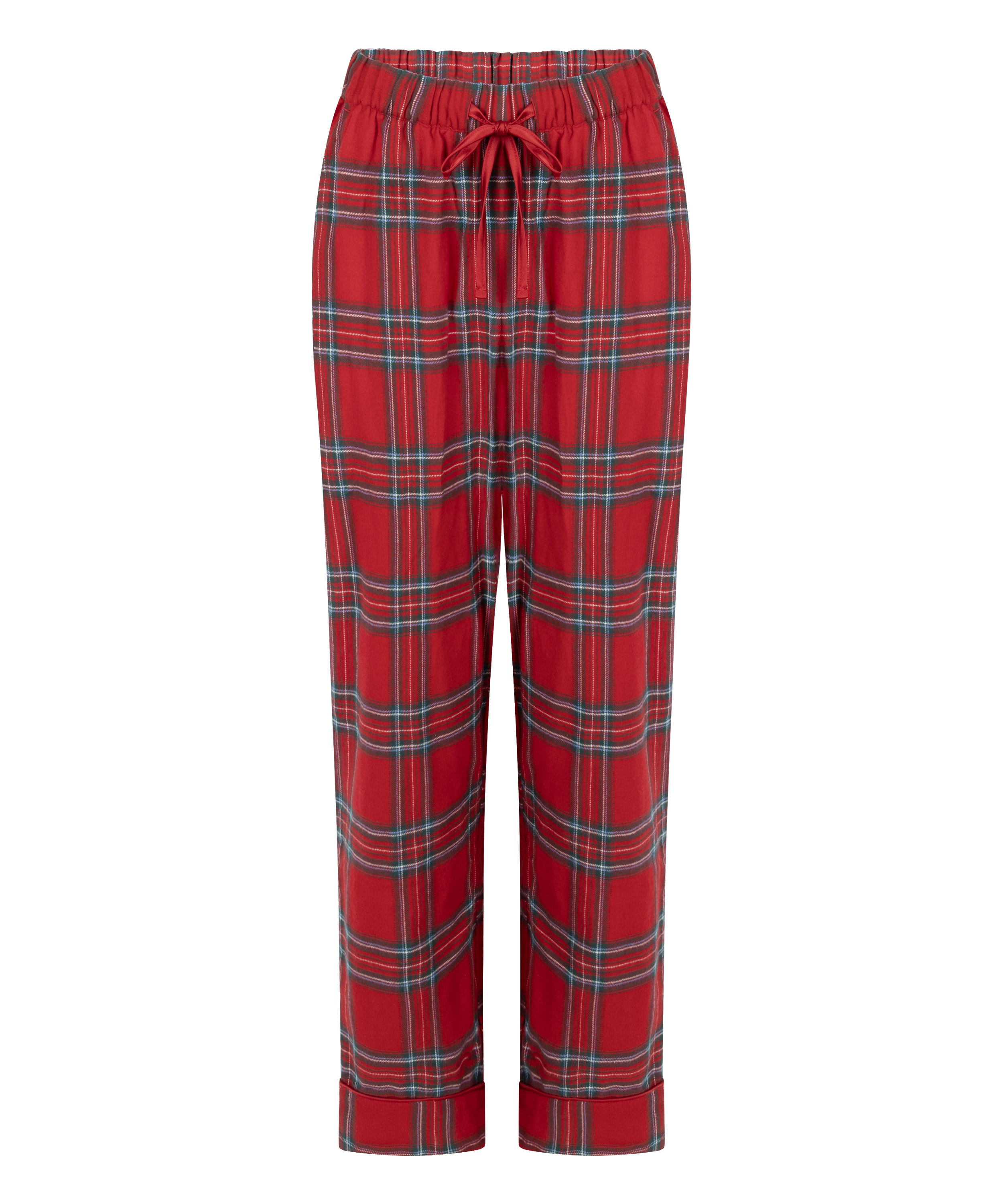 Pyjamasbyxori flanell, R&ouml;d, main