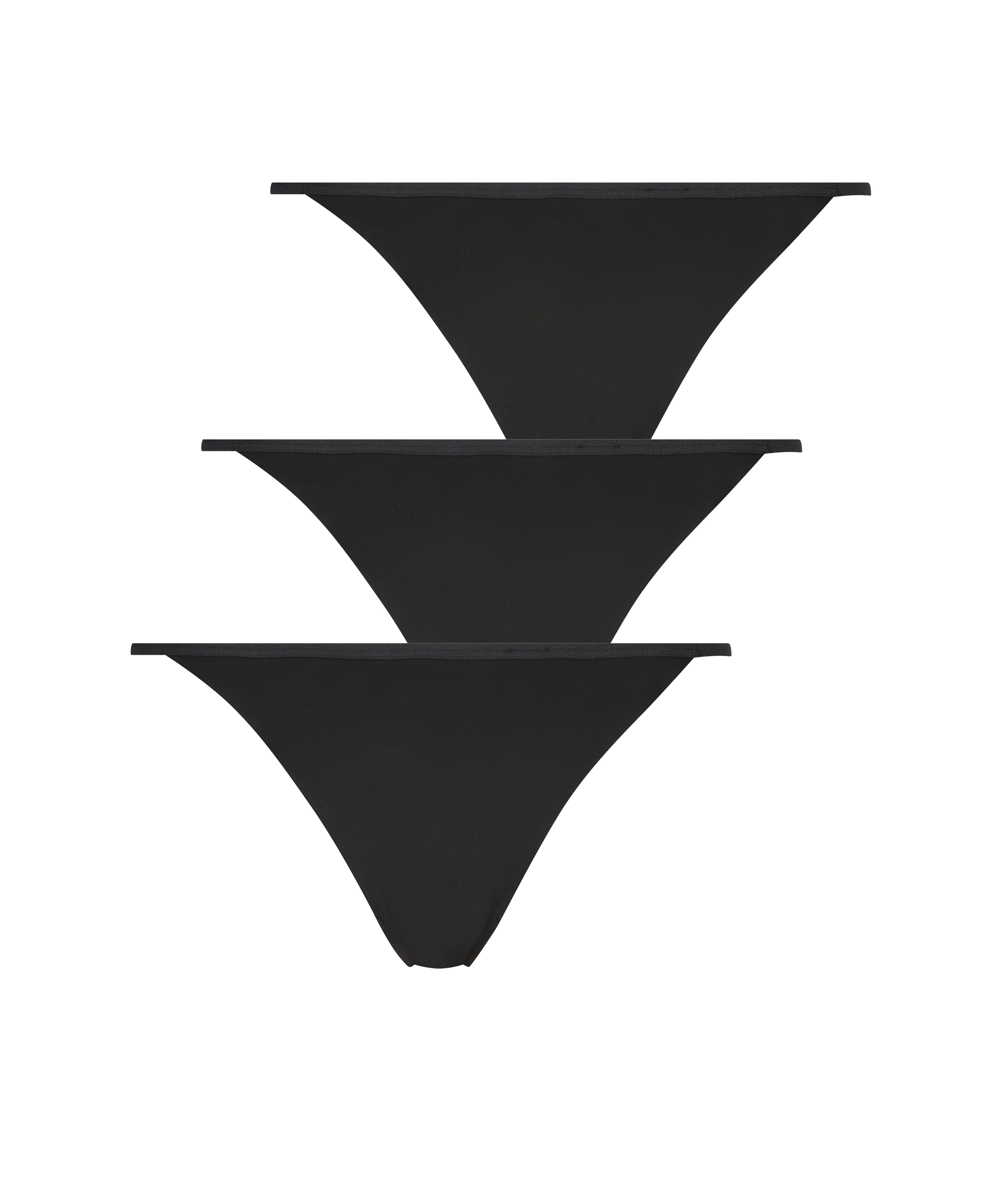 3-pack osynlig stringtrosa, Svart, main