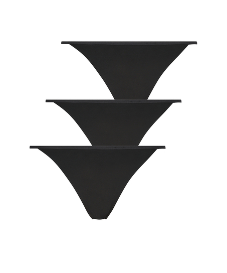 3-pack osynlig stringtrosa, Svart