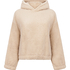 Mysig hoodie i fleece, Beige