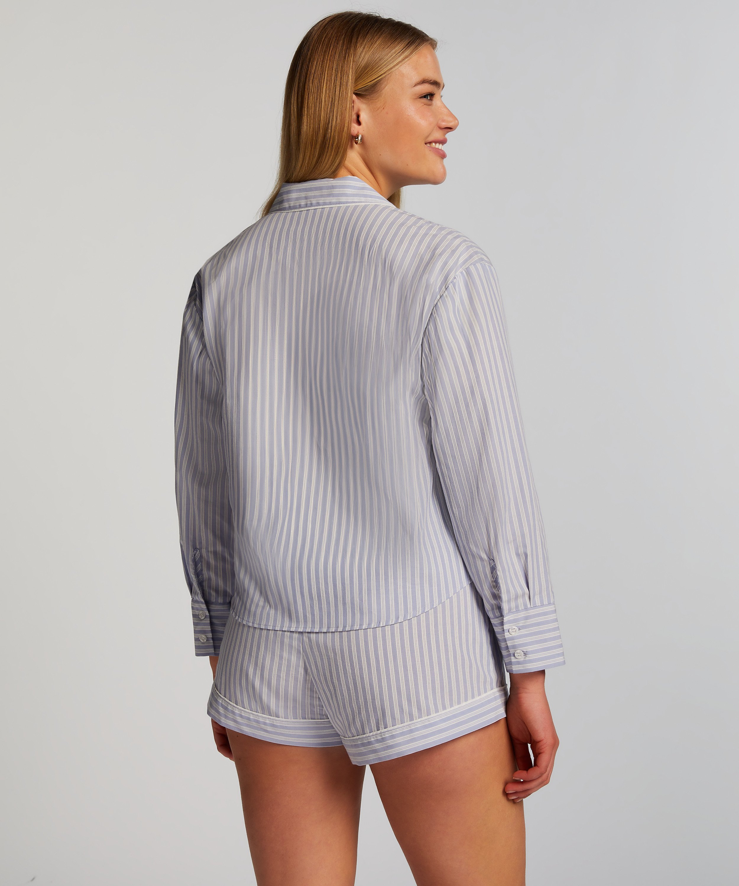 Bomullsshorts, Blå, main