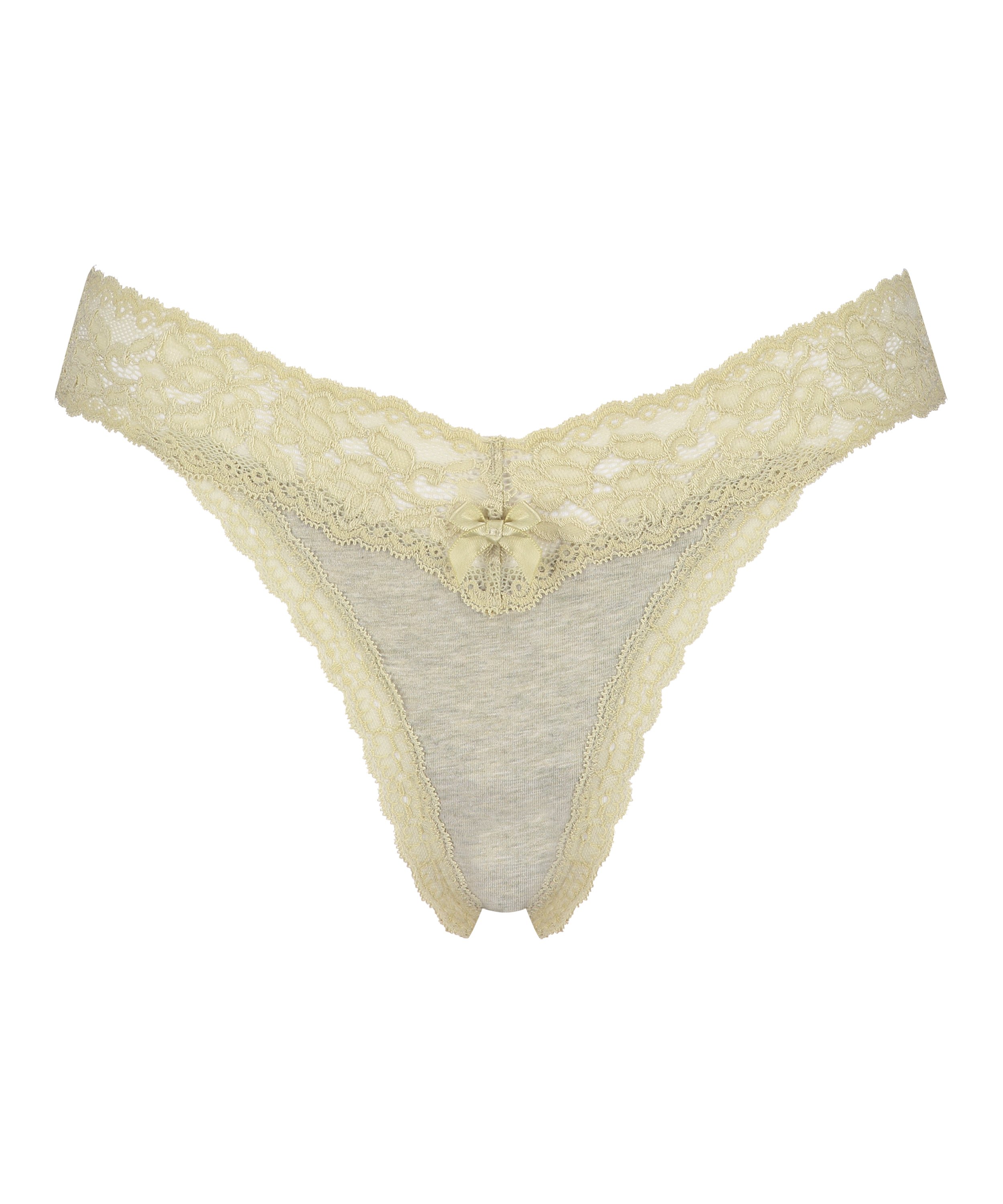 Bomull extra låg stringtrosa, grön, main