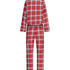 Pyjamasset i rutig twill, röd