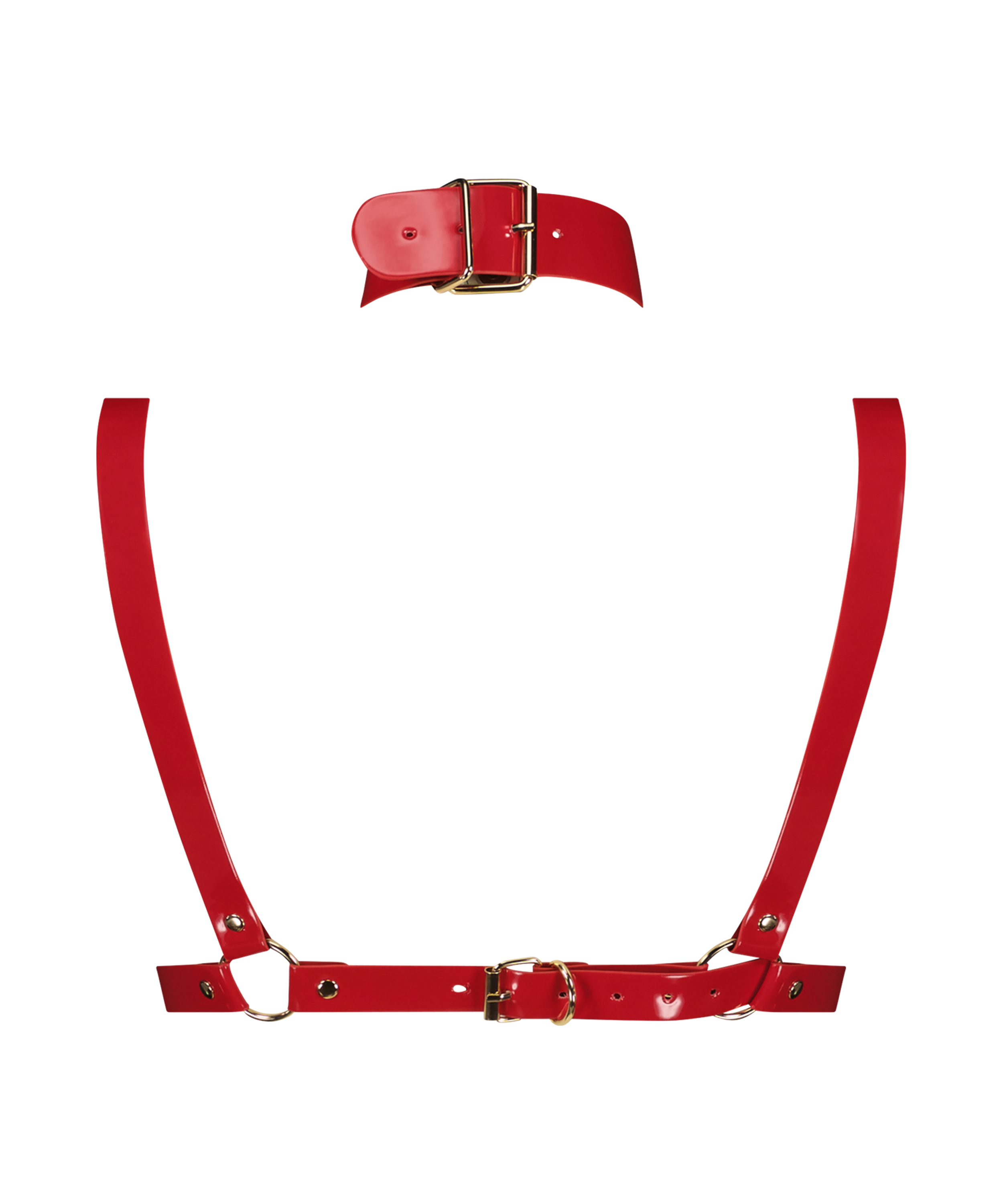 Harness-choker från vår Private-kollektion, Röd, main