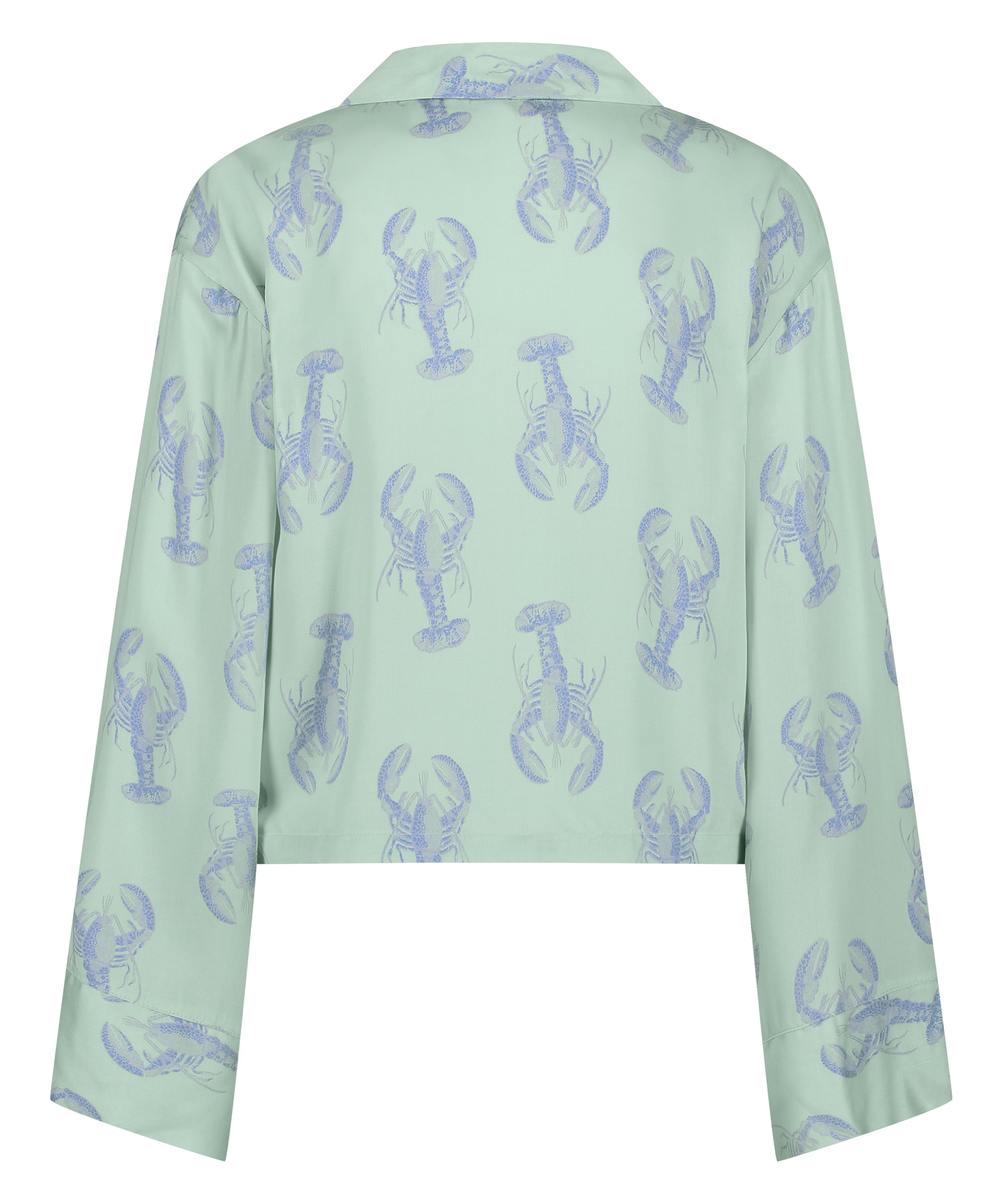 Långärmad jacka i satin, Grön, main