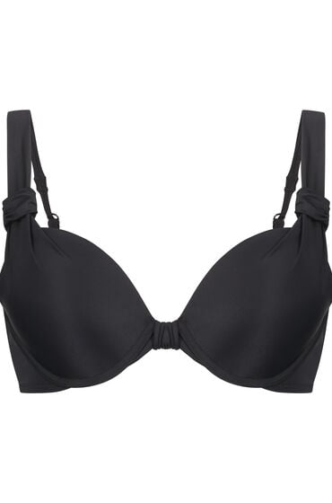 Hunkemöller Luxe formpressad bikiniöverdel med bygel Storlek E + Svart